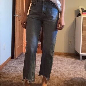 Zara Women's Straight Leg Blue Jeans